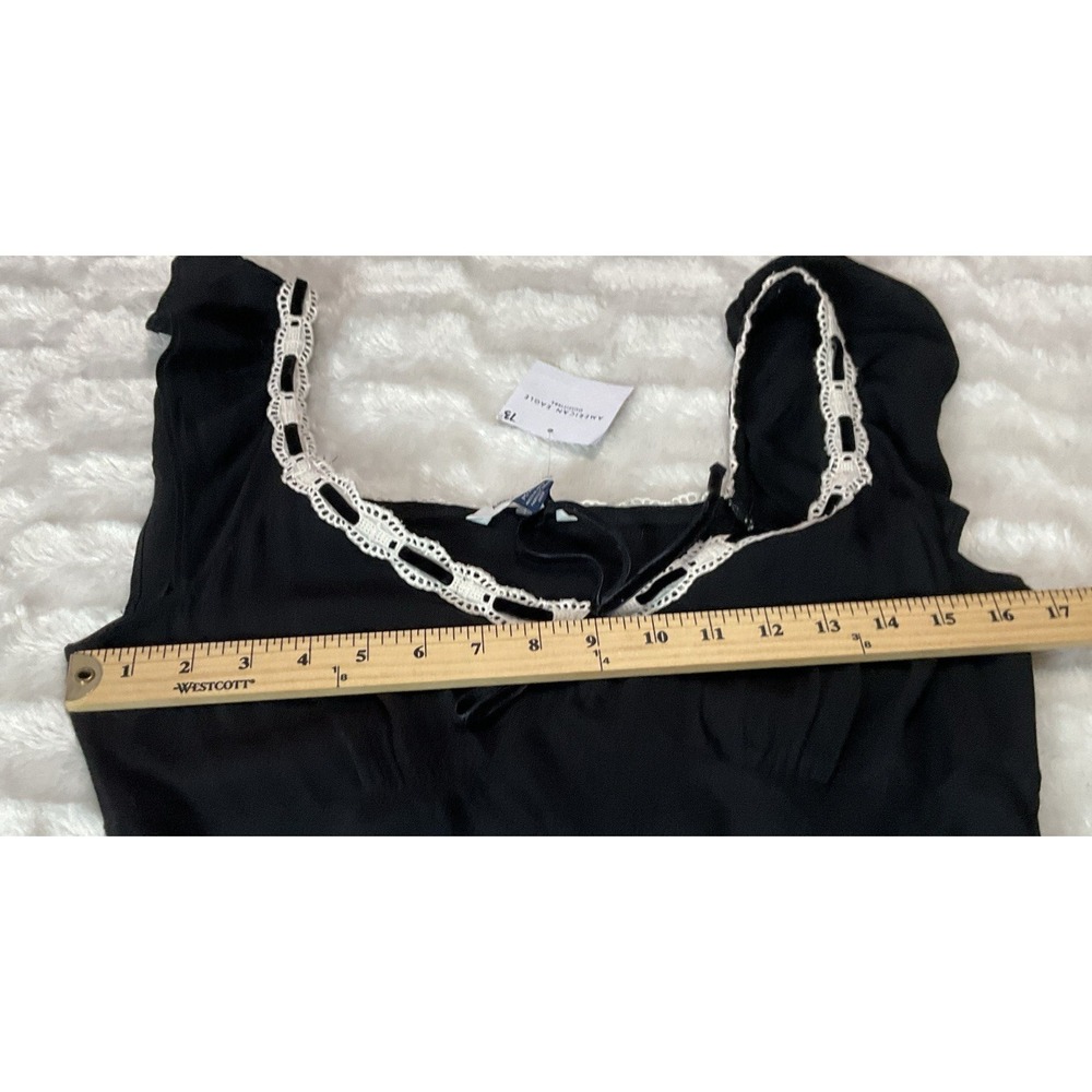 American Eagle Outfitter Women's  Size M Black Boho Cottage Core Midi Dress NWT - Picture 11 of 13